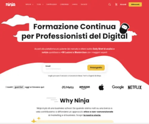 Ninja.it(La piattaforma italiana per la Digital Economy) Screenshot