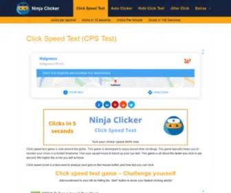 Ninjaclicker.com(Click Speed Test) Screenshot