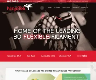 Ninjaflex3D.com(NinjaTek Advanced 3D Printing Filaments) Screenshot
