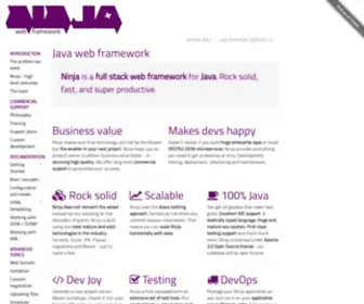Ninjaframework.org(Full stack web framework for Java) Screenshot