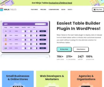 Ninjatables.com(Ninja Tables) Screenshot