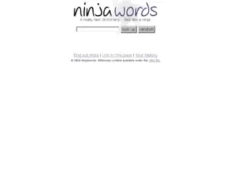 Ninjawords.com(A really fast dictionary) Screenshot