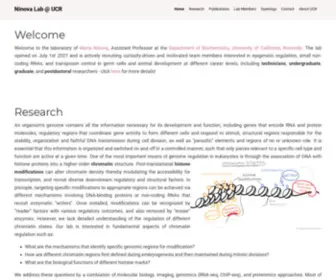 Ninovalab.org(Ninova Lab @ UCR) Screenshot