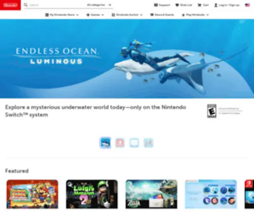 Nintendo.com(Nintendo Official Site) Screenshot