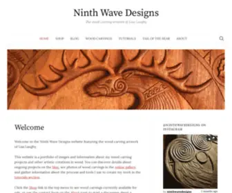 Ninthwavedesigns.com(The wood carving artwork of Lisa Laughy) Screenshot