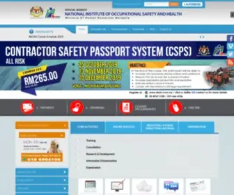 Niosh.com.my(National Institute of Occupational Safety and Health) Screenshot