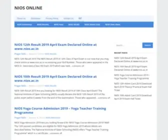 Niosonline.co.in(NIOS ONLINE) Screenshot