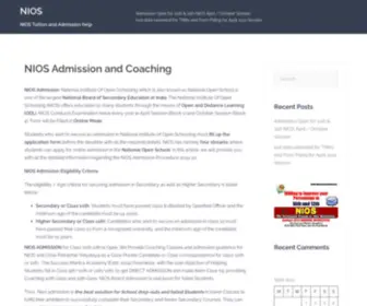 Niostuition.com(NIOS Admission Tuition online Coaching for 10th 12th Open Board Schooling in Panchkula Chandigarh) Screenshot