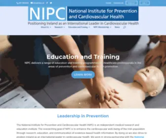Nipc.ie(National Institute for Prevention and Cardiovascular Health) Screenshot