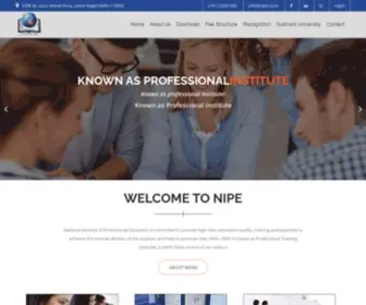 Nipe.co.in(Indian Institute of Professional Studies Training Institutes in Delhi) Screenshot