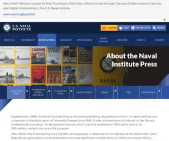 Nip.org(About the Naval Institute Press) Screenshot
