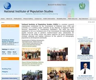 Nips.org.pk(National Institute of Population Studies) Screenshot