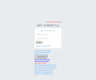 Nipsacademy.com(NIPS ACADEMY) Screenshot