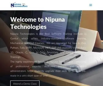 Nipunatechnologies.com(Best Software Training Institute in Guntur) Screenshot