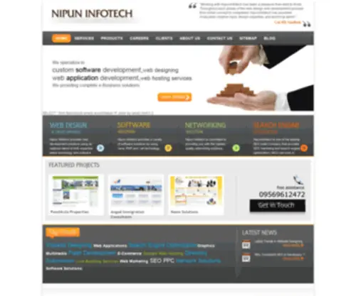 Nipuninfotech.com(Web development) Screenshot