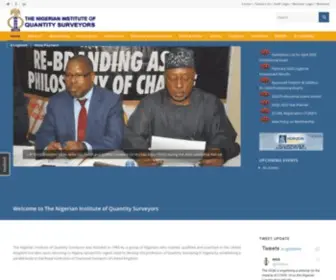 Niqs.org.ng(The Nigerian Institute of Quantity Surveyors) Screenshot