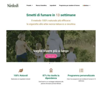 Nirdosh-Stop-Smoking.com(Sigarette alle erbe Nirdosh per smettere di fumare) Screenshot