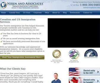 Nirenandassociates.net(Canadian & US Immigration Lawyers in Toronto) Screenshot