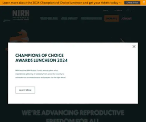 Nirhealth.org(National institute for reproductive health) Screenshot