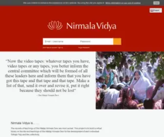 Nirmalavidya.org(The Divine teachings of Shri Mataji) Screenshot