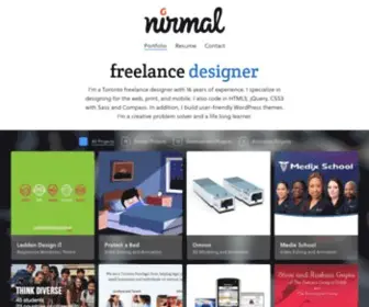 Nirmal.ca(Toronto Freelance Web Designer and Developer) Screenshot
