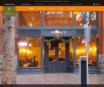 Nirmalseattle.com(Nirmal's Restaurant) Screenshot