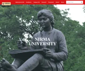 Nirmauni.ac.in(Nirma University) Screenshot