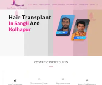 Nirmiticosmeticcentre.com(Hair Transplant Cost in Sangli and Kolhapur) Screenshot