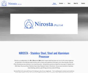 Nirosta.com.na(Stainless Steel Products from Windhoek) Screenshot