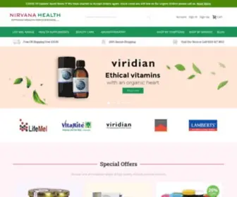 Nirvanahealthfood.com(Health Foods) Screenshot