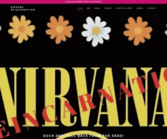 Nirvanareincarnation.com(Tribute band) Screenshot