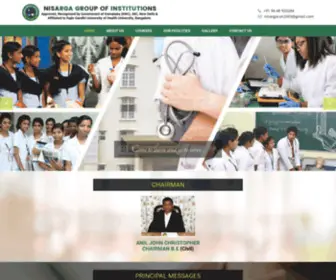 Nisargainstitute.com(NISARGA GROUP OF INSTITUTIONS) Screenshot