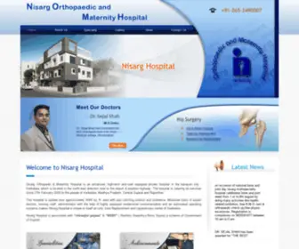 Nisarghospital.com(Nisarg Orthopedic & Maternity Hospital) Screenshot