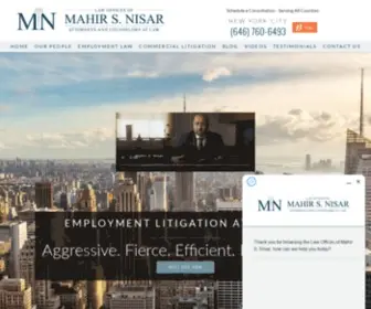 Nisarlaw.com(New York Employment Lawyers) Screenshot