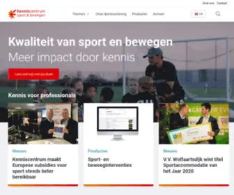 Nisb.nl(Kenniscentrum Sport & Bewegen) Screenshot