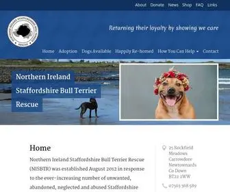 Nisbtr.co.uk(Northern Ireland Staffordshire Bull Terrier Rescue (NISBTR)) Screenshot