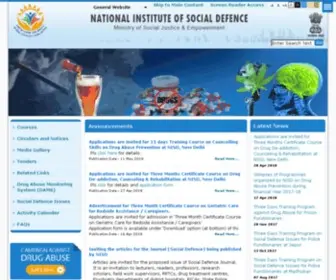 Nisd.gov.in(National Institute of Social Defence) Screenshot