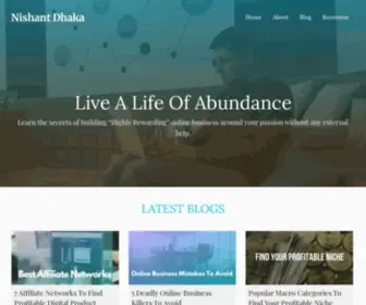 Nishantdhaka.com(Nishant Dhaka) Screenshot