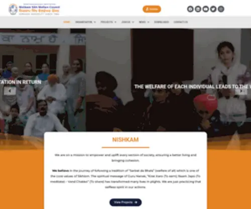 Nishkam.org(Serving Humanity) Screenshot