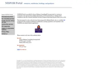 Nispom.org(NISPOM Portal) Screenshot