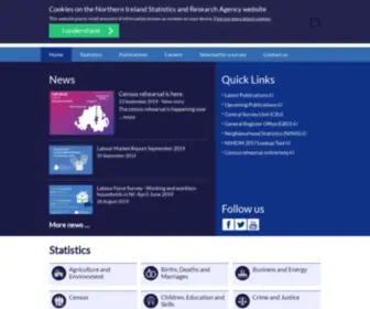 Nisra.gov.uk(Northern Ireland Statistics and Research Agency) Screenshot