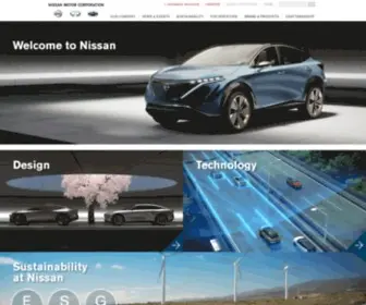 Nissan-Global.com(Nissan motor corporation global website) Screenshot