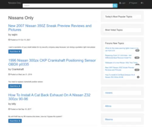 Nissansonly.com(This forums) Screenshot