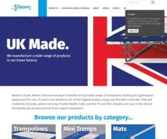 Nissen.uk.com(The home for all gymnastic and sports equipment) Screenshot