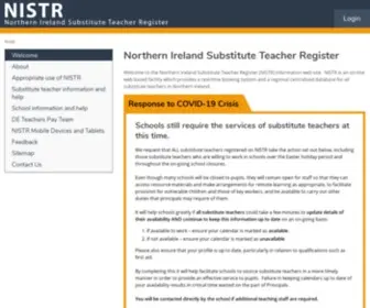 Nistr.org.uk(Northern Ireland Substitute Teacher Register) Screenshot