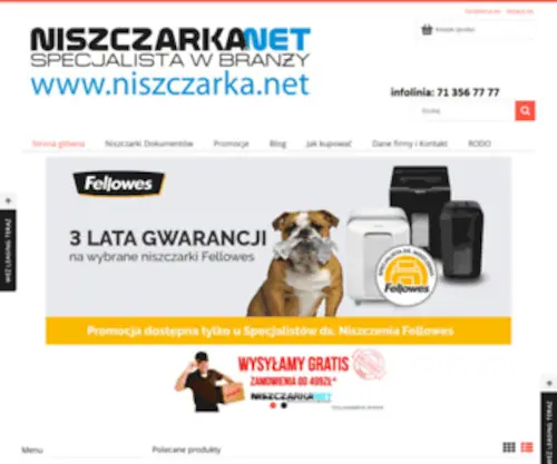 Niszczarka.net(Sklep profesjonaliści w branży) Screenshot