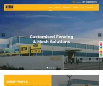 Nitinwiregroup.com(Fencing & Mesh Solutions) Screenshot