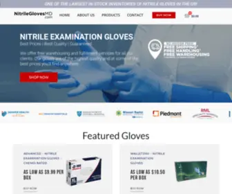 Nitrileglovesmd.com(Nitrile Gloves MD) Screenshot