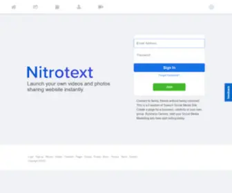 Nitrotext.com(Free Speech Social Media Apps and Online Advertising) Screenshot