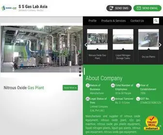 Nitrousoxidegasplants.com(S S Gas Lab Asia) Screenshot